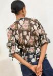 Блуза Lipsy Blouse, Black Floral/Black - фото 3