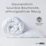 Летнее одеяло HOMESCAPES - утиные перья и пух, класс теплоты 2, 150 x 200 см Homescapes - фото 4