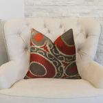 Plutus Brands Подушка Plutus Madeline ручной работы Red, Brown - фото 2