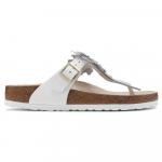 Сандалии Gizeh flowers footbed Birkenstock, white leather - фото 2