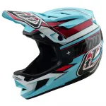 Шлем Troy Lee Designs D4 Polyacrylite MIPS downhill, синий - фото