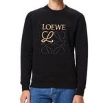 Толстовка с вышитой анаграммой Loewe, черный - фото 3
