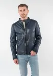 Кожаная куртка baydo Mauritius, Blue - фото