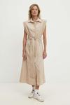 Хлопковое платье Answear Lab, бежевый - фото