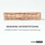 Подушка Homescapes бежевый, 40/40/8 см - фото 4