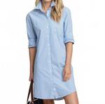 Синий платье в полоску из поплина SOUTHERN TIDE - фото