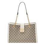 Сумка padlock middle-sized backbag white/brown Gucci, бежевый - фото