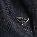 PRADA Джинсовая куртка-блузон, Marine Blue - фото 6