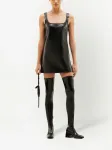 Виниловое платье мини Reedition Courrèges, черный - фото 2