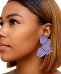 Серьги-Гвоздики Abeba Swanky Designs, lavender - фото 2
