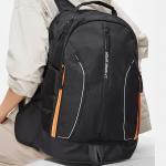 Лининг Полиэстеровый рюкзак обычный унисекс черный - фото 7