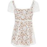 Селфи кружевное мини-платье Self-portrait белое - фото