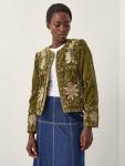 Магда бархатная куртка с цветочным принтом Monsoon, Khaki - фото