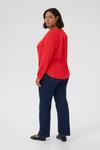 Блуза KAFFE CURVE KCAmi, красный - фото 4