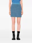 Юбка мини Weave с узором KENZO, синий - фото 2