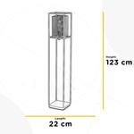 Торшер 22x22x123 см, черный/золотой - фото 4