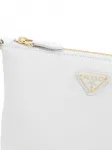 Клатч с треугольным логотипом Prada, белый - фото 3