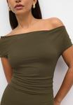 Платье Next OFF THE SHOULDER , Khaki Green/Green - фото 4