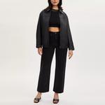 Coach Outlet Кожаная куртка большого размера, черный - фото 4