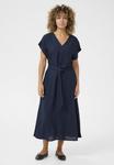 Повседневное платье CRVENTA WITH POCKETS Cream, темно-синий - фото