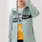 Детская бейсбольная куртка Mizuno, серо-зеленый - фото 6