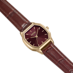 Часы Julia Gold Burgundy Leather Burker - фото 2