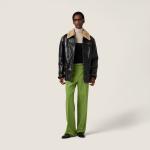 Коттоновый вязаный топ-бандо MIU MIU, темно-синий - фото 5