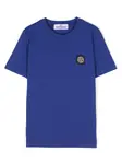 Футболка с нашивкой Compass Stone Island Junior, синий - фото
