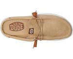 Лоферы Hey Dude Wally Slip Stretch Canvas, цвет Tan/White - фото 2