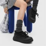 MODENGPAN Унисекс короткие зимние ботинки черные, цвет Black - фото 10