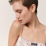 Атласный топ MIU MIU, опал - фото 5