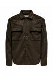 Куртка Only & Sons Faux leather jacket, Chocolate Torte/Brown - фото 6