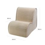 Детское кресло MeowBaby, Вельвет, Песок - фото 2