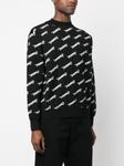 AMBUSH logo-intarsia crew-neck jumper, черный - фото 4