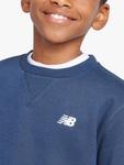 Детский свитшот с маленьким логотипом New Balance, Navy - фото 4