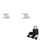 Серьги-гвоздики унисекс Gold CHANEL, золотой - фото