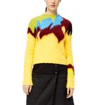 Свитер женский Loewe, желтый / бордовый - фото 3