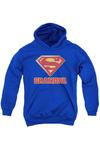 Супермен Супердедушка Молодежная толстовка с капюшоном Gildan, синий - фото