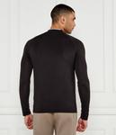 Лонгслив мужской Boss Green облегающего кроя с логотипом на горловине, черный - фото 3