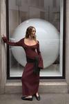 Платье NA-KD TRUMPET SLEEVE, Bordeaux - фото 4