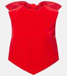 Кроп-топ из хлопкового вельвета Patou - фото