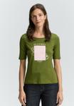 Футболка TOM TAILOR BASIC WITH PRINT, Deep Ivy Green/Green - фото