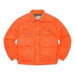 Куртка x schott canvas down trucker jacket 'orange olive green' Supreme, оранжевый - фото