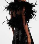 Перьевой шарф Dolce&Gabbana, Nero - фото 4