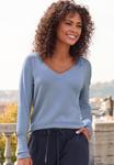Джемпер LASCANA V-AUSSCHNITT, Hellblau/Light Blue - фото