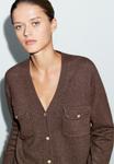 Кардиган Massimo Dutti Cardigan, Dark Brown - фото 3