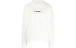Худи с принтом логотипом и шнурком JIL SANDER, белый - фото 2