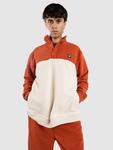Флисовый пуловер Santa Cruz Opus Dot Label Polar Half-Zip Fleece Pullover, baked clay/chalk - фото