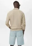 Джемпер с воротником на молнии Mango, Beige - фото 3