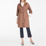 'S MAX MARA Пальто из чистой шерсти, Umber - фото 4